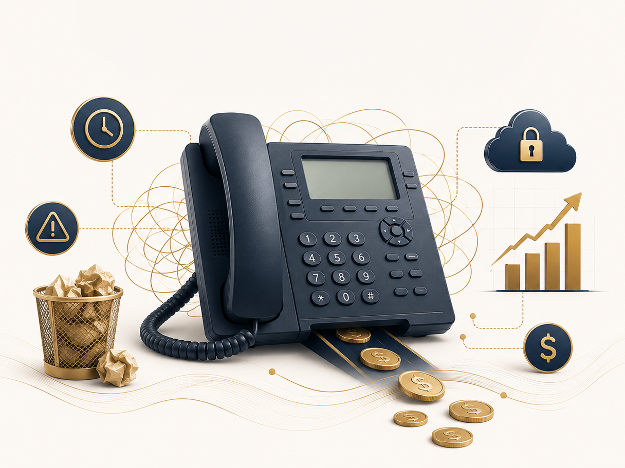 VoIP phone system illustration