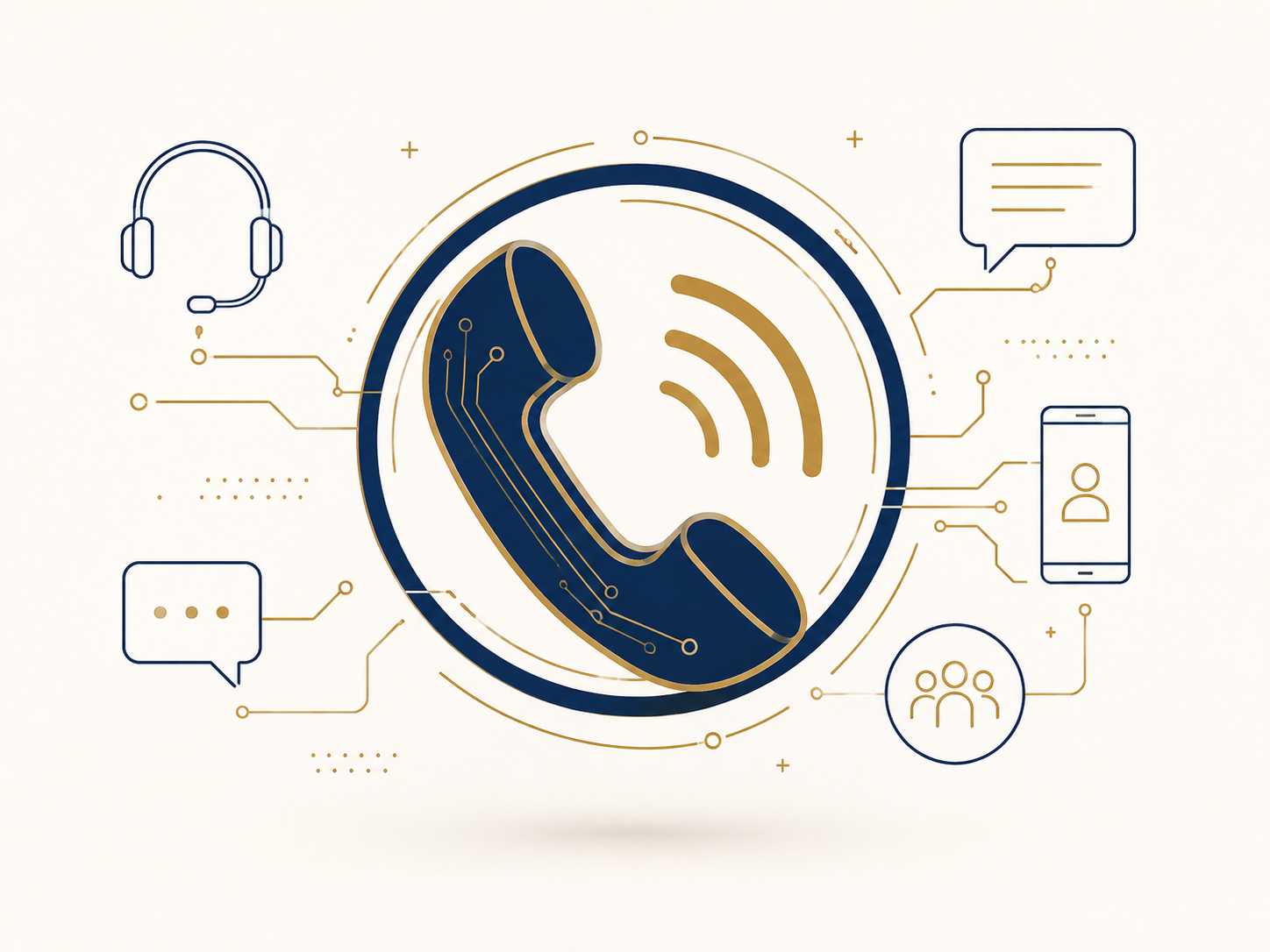 VoIP communications illustration